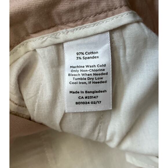 Talbots Pink Raw Hem Cropped Capri Pants Size 2 - Picture 6 of 7